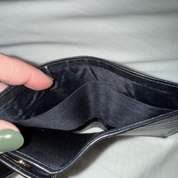 DOONEY & BOURKE Vintage AWL Black Leather Kiss-lock Bifold Wallet - Picture 4 of 6